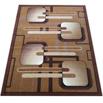 Dywan brązowy klasyczny geometryczny BCF Alfa 16 – 60x100 cm