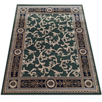Klasyczny zielony dywan w ramie - wysokiej jakości Exclusive 01 N 240x330 cm