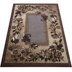 Dywan brązowy w kwiaty klasyczny BCF Alfa 01 – 100x190 cm