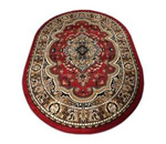 Dywan tradycyjny owalny z rozetą BCF Alfa 06 czerwony 150x210 cm