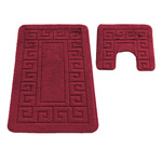 Komplet łazienkowy Montana z wycięciem Ethnic Barn Red Komplet (50 cm x 80 cm i 40 cm x 50 cm)