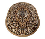 Dywan owalny brązowy klasyczny Rozeta BCF Alfa 06 - 200x300 cm