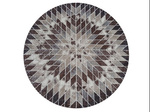 Dywan okrągły brązowy geometryczny Rozeta Panamero 10 - koło 80 cm