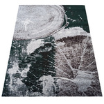 Dywan nowoczesny abstrakcyjny szary butelkowa zieleń OTTO 04 - 80x150 cm
