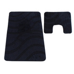 Komplet łazienkowy Montana z wycięciem Symphony Black Komplet (50 cm x 80 cm i 40 cm x 50 cm)