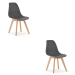 Krzesło KITO ciemnoszare / nogi naturalne x 2