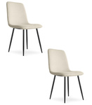"Krzesło RIFT - beż / nogi kolor czarny x 2"