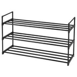 Szeroka półka na buty Organizer - Czarny regał na obuwie - SONGMICS LSA303B02