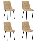 "Krzesło LIBRA - brąz materiał / nogi czarne x 4"