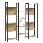 Duży regał do salonu Loft - Biblioteczka - Półka na książki (Dąb Sonoma) VASAGLE LLS107B11