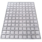 Nowoczesny dywan 120x170 / Serenity 03 - Szary dywan w kratkę do salonu, gruby i miękki