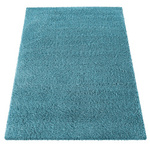 Niebieski dywan Shaggy 160x230 / Santo - Gruby i puszysty dywan jednokolorowy