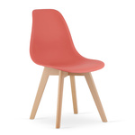 Krzesło KITO cynober / nogi naturalne x 2