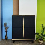 Szafka - barek - komódka nowoczesna industrialna / loftowa [wys. 124 cm, szer. 100 cm] SZ-EDGE1-PRO