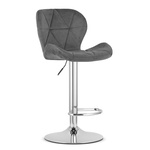 Hoker WEST - aksamit szary / baza chrom