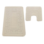 Komplet łazienkowy Montana z wycięciem Ethnic Pearl White Komplet (50 cm x 80 cm i 40 cm x 50 cm)