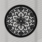 DEKORACYJNY PANEL AŻUROWY, LAUSANNE, DEKORACJA ŚCIENNA 3D, ORNAMENT,60 cm, CZARNY