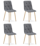 "Krzesło LIBRA - ciemny szary materiał / nogi kolor drewna x 4"