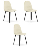 Krzesło COMO - beż aksamit x 3