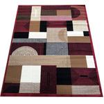 Nowoczesny dywan 80x150 / Alfa 18 - Geometryczny, czerwony dywan BCF