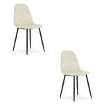 Krzesło ASTI - beż aksamit x 2