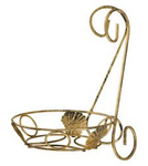 Ozdobny, wiszący ścienny kwietnik metalowy na 1 doniczkę [wys. 32 cm]