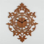 Zegar ścienny BENEDICT 50x62 cm z piękną ażurową tarczą w kolorze drewna czereśnia, marka ORNAMENTI