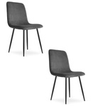 "Krzesło RIFT - szary sztruks / nogi kolor czarny x 2"