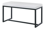 Ławka metalowa z siedziskiem nowoczesna POWIEDZ MI / pufa do przedpokoju [szer. 90 cm]