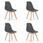 Krzesło KITO ciemnoszare / nogi naturalne x 4