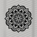 AŻUROWY PANEL DEKORACYJNY, MANDALA, KWIAT, DEKORACJA ŚCIENNA 3D, ORNAMENT, 60 cm, CZARNY
