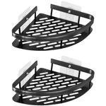 Półka łazienkowa narożna 2szt - czarna