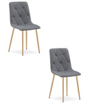 "Krzesło LIBRA - ciemny szary materiał / nogi kolor drewna x 2"