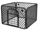 Czarna zagroda dla szczeniąt 90x90cm - Kojec, zagroda, wybieg dla psów