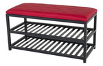 Siedzisko / pufa z półkami na buty do przedpokoju KONCEPCJA / ławka i półka na buty 2w1 [szer. 90 cm]
