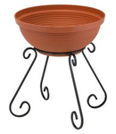 Kwietnik ogrodowy KLOMB / pojemna misa na 4 nogach / stojak na kwiaty [szer. 62 cm]