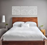 3D DEKORACYJNE PANELE GEOMETRYCZNE, NOWOCZESNA DEKORACJA ŚCIENNA, BIAŁY