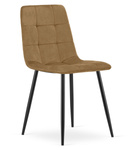 "Krzesło KARA - brązowy aksamit / nogi czarne x 3"