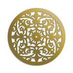 DEKORACYJNY PANEL AŻUROWY, VIOLETTE, DEKORACJA ŚCIENNA 3D, ORNAMENT, 60 cm, ZŁOTY