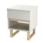 Szafka / stolik nocny skandynawski z szufladą na drewnianym stelażu [wys 50 cm, szer. 39 cm] N-DES1