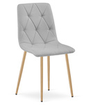 "Krzesło LIBRA - jasny szary materiał / nogi kolor drewna x 2"