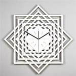 Nowoczesny zegar ścienny ŚWIĘTA GEOMETRIA z ozdobną ażurową tarczą w trzech rozmiarach, ORNAMENTI