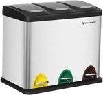 Kosz do segregacji śmieci - Duży srebrny kosz na śmieci - SONGMICS LTB24L