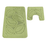 Komplet łazienkowy Montana z wycięciem Flora Phosphonic Green Komplet (50 cm x 80 cm i 40 cm x 50 cm)