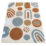 Dywan dla dzieci 120x170 / Lovi Lumi 02 - Biały dywan dziecięcy we wzory