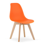 Krzesło KITO pomarańcz / nogi naturalne x 1