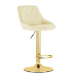 Hoker KAST - aksamit beż / baza złota