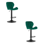 Hoker WEST - aksamit zieleń / baza czarna x 2