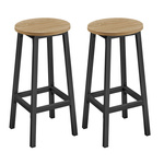 Taborety do kuchni - Stołki barowe - Hokery 2 sztuki (Dąb Sonoma) VASAGLE LBC032B11