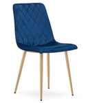Krzesło TURIN - granat aksamit / nogi kolor drewna x 1